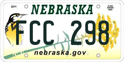 NE license plate FCC298