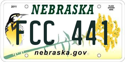 NE license plate FCC441