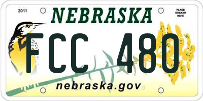 NE license plate FCC480