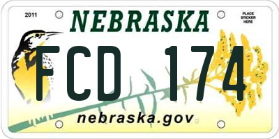 NE license plate FCD174