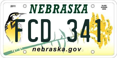 NE license plate FCD341