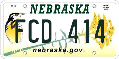 NE license plate FCD414