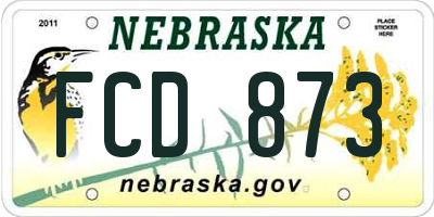 NE license plate FCD873