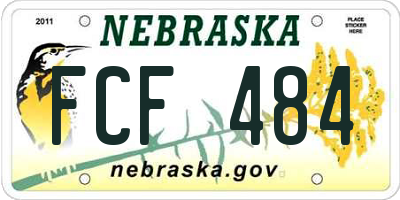 NE license plate FCF484
