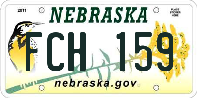 NE license plate FCH159