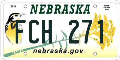 NE license plate FCH271