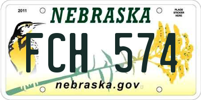 NE license plate FCH574