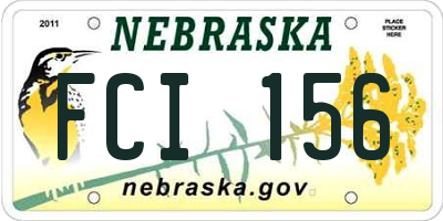 NE license plate FCI156