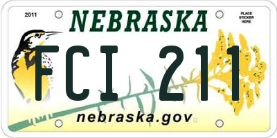 NE license plate FCI211
