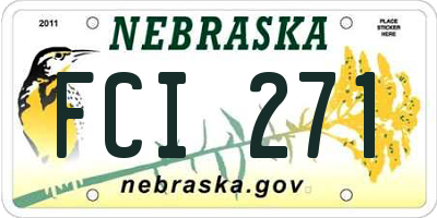 NE license plate FCI271