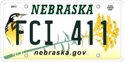 NE license plate FCI411