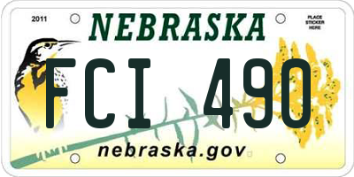 NE license plate FCI490