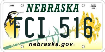 NE license plate FCI516