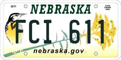 NE license plate FCI611