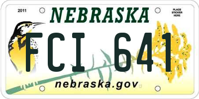 NE license plate FCI641