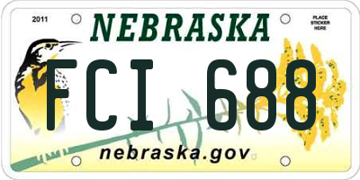 NE license plate FCI688