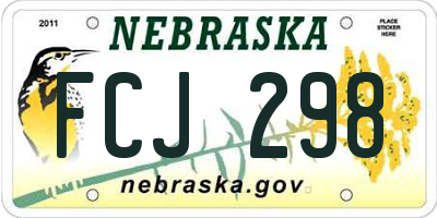 NE license plate FCJ298