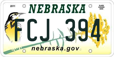 NE license plate FCJ394