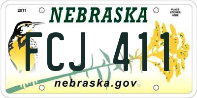 NE license plate FCJ411