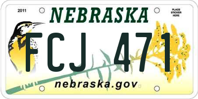 NE license plate FCJ471