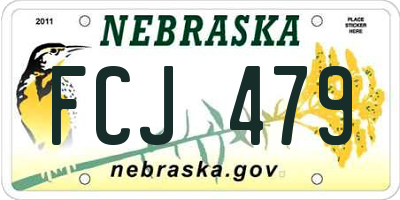 NE license plate FCJ479