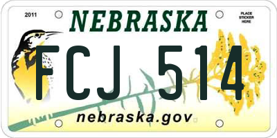 NE license plate FCJ514