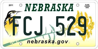 NE license plate FCJ529
