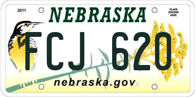 NE license plate FCJ620