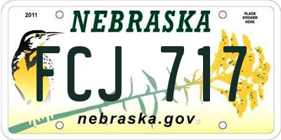 NE license plate FCJ717