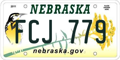 NE license plate FCJ779