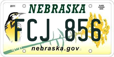 NE license plate FCJ856