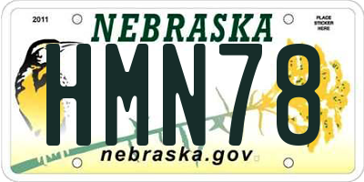 NE license plate HMN78