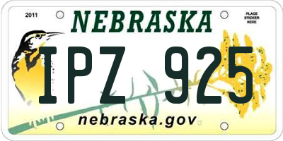 NE: IPZ 925 license plate - Rate driver! - rate-driver.com