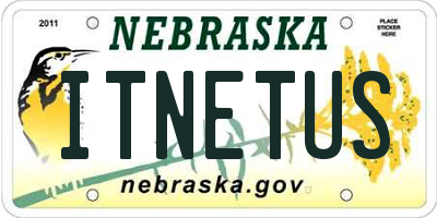 NE license plate ITNETUS