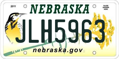 NE license plate JLH5963