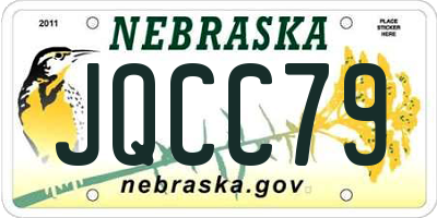 NE license plate JQCC79