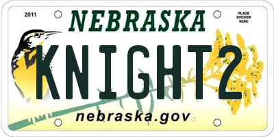 NE license plate KNIGHT2