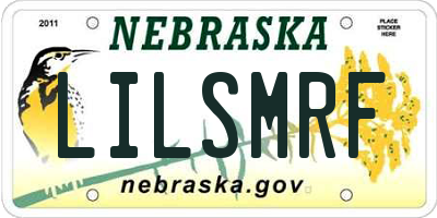 NE license plate LILSMRF