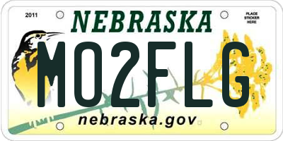 NE license plate MO2FLG