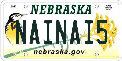 NE license plate NAINAI5