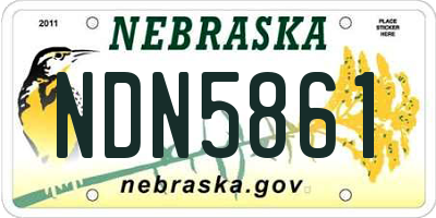 NE license plate NDN5861