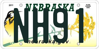 NE license plate NH91