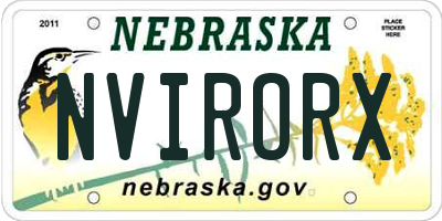 NE license plate NVIRORX