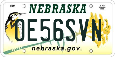 NE license plate OE56SVN