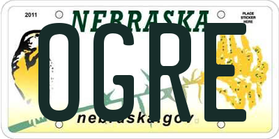 NE license plate OGRE