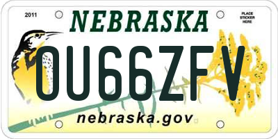 NE license plate OU66ZFV