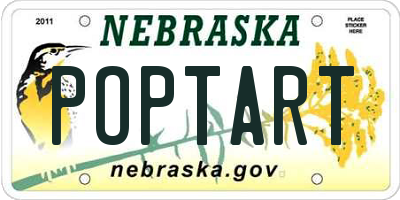 NE license plate POPTART