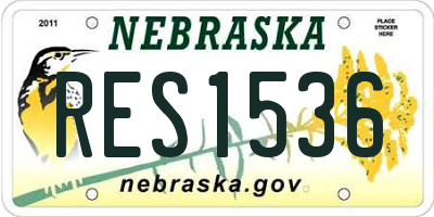 NE license plate RES1536