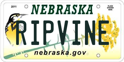 NE license plate RIPVINE