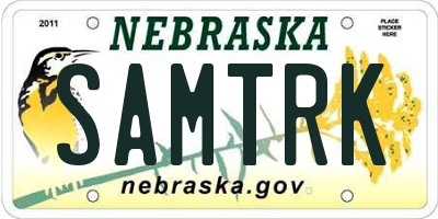 NE license plate SAMTRK
